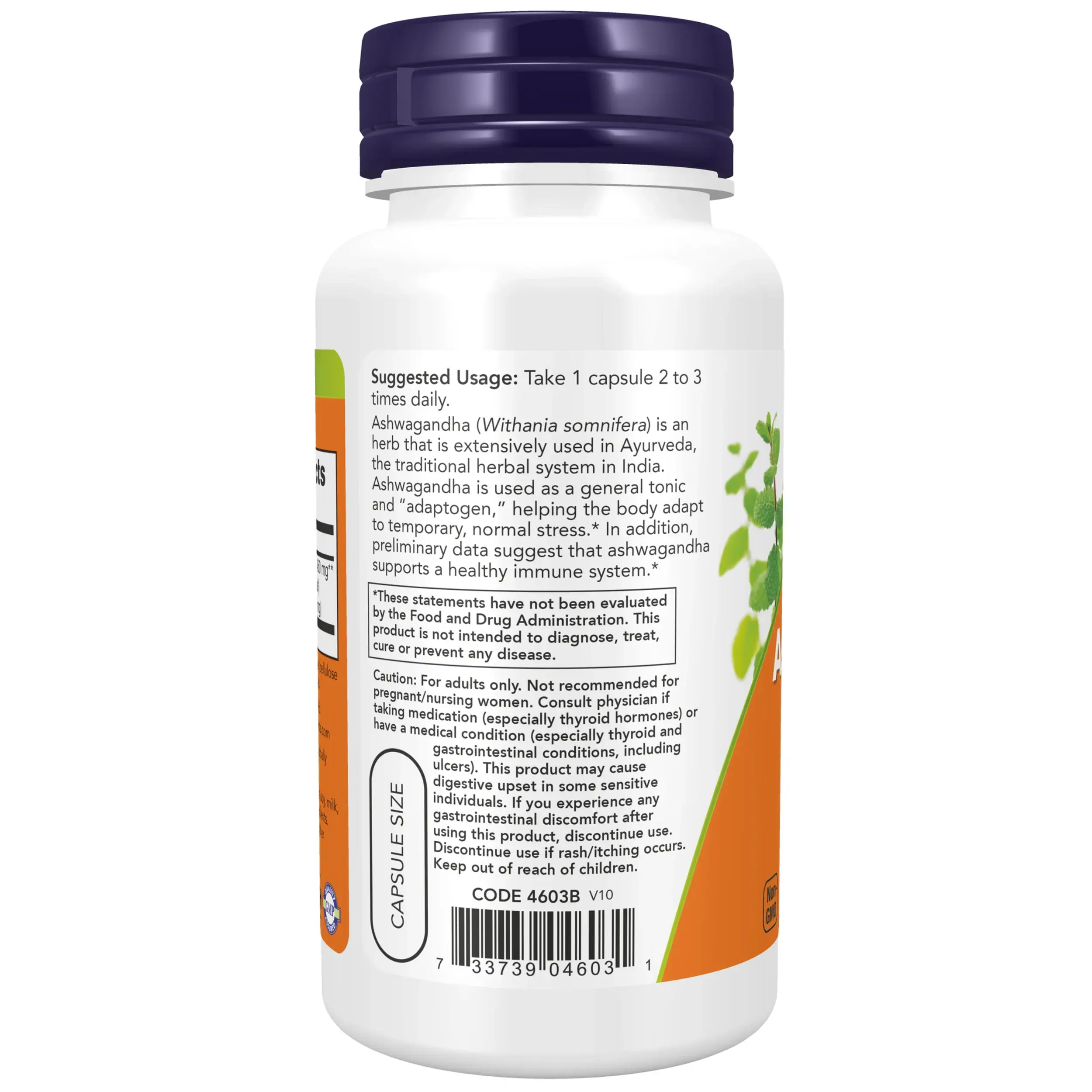 NOW Foods Ashwagandha - 450mg - 90 Veg Capsules