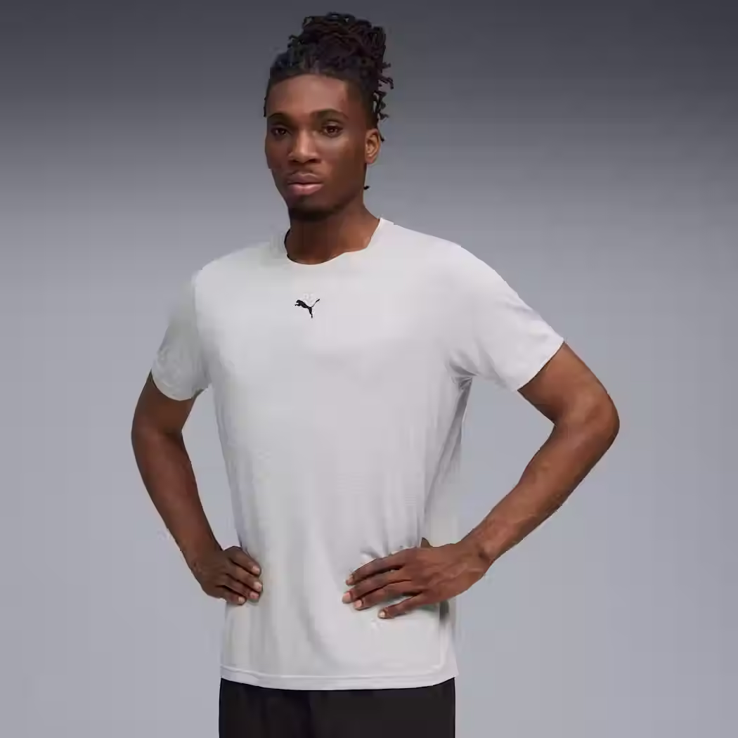 PUMA Men's Train All Day Essentials Heather Cat Training T-Shirt