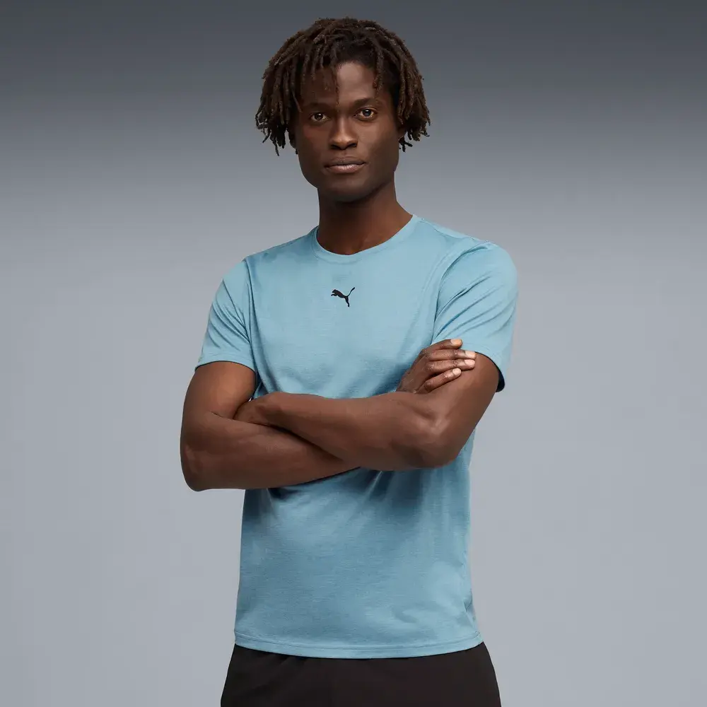 PUMA Men's Train All Day Essentials Heather Cat Training T-Shirt