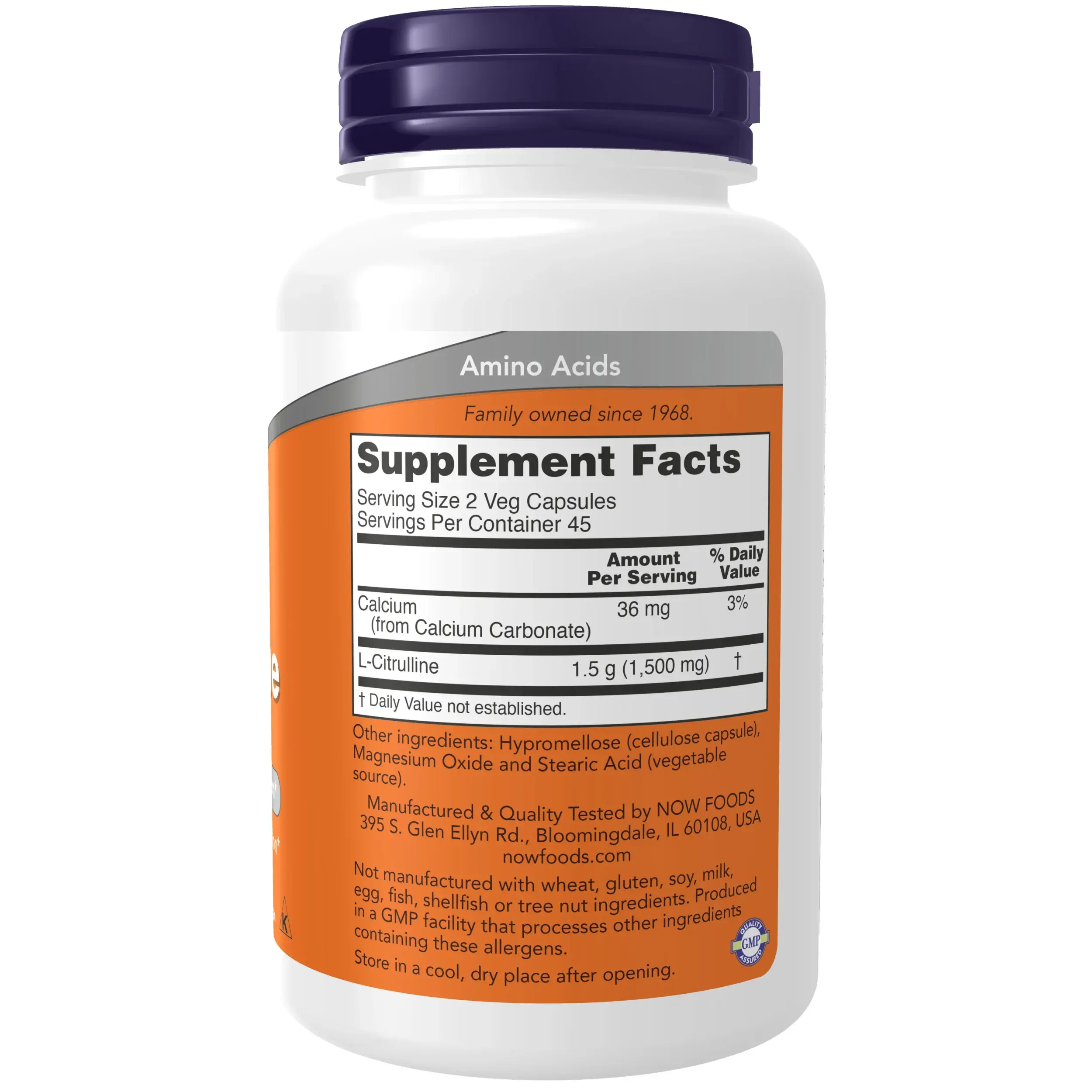 NOW Foods L-Citrulline - 750mg - 90 Veg Capsules