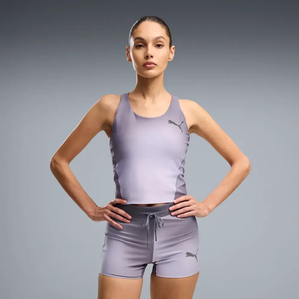 PUMA LIGHTSPEED All-Over Print Running Crop Top Women