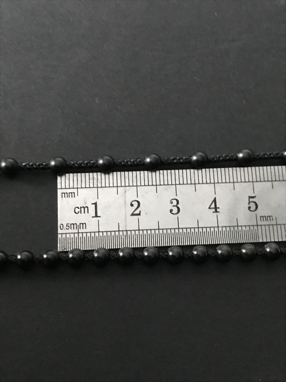 Thumbnail: ROLLER BLIND STRONG BLACK BEADED PULL CORD CONTROL CHAIN