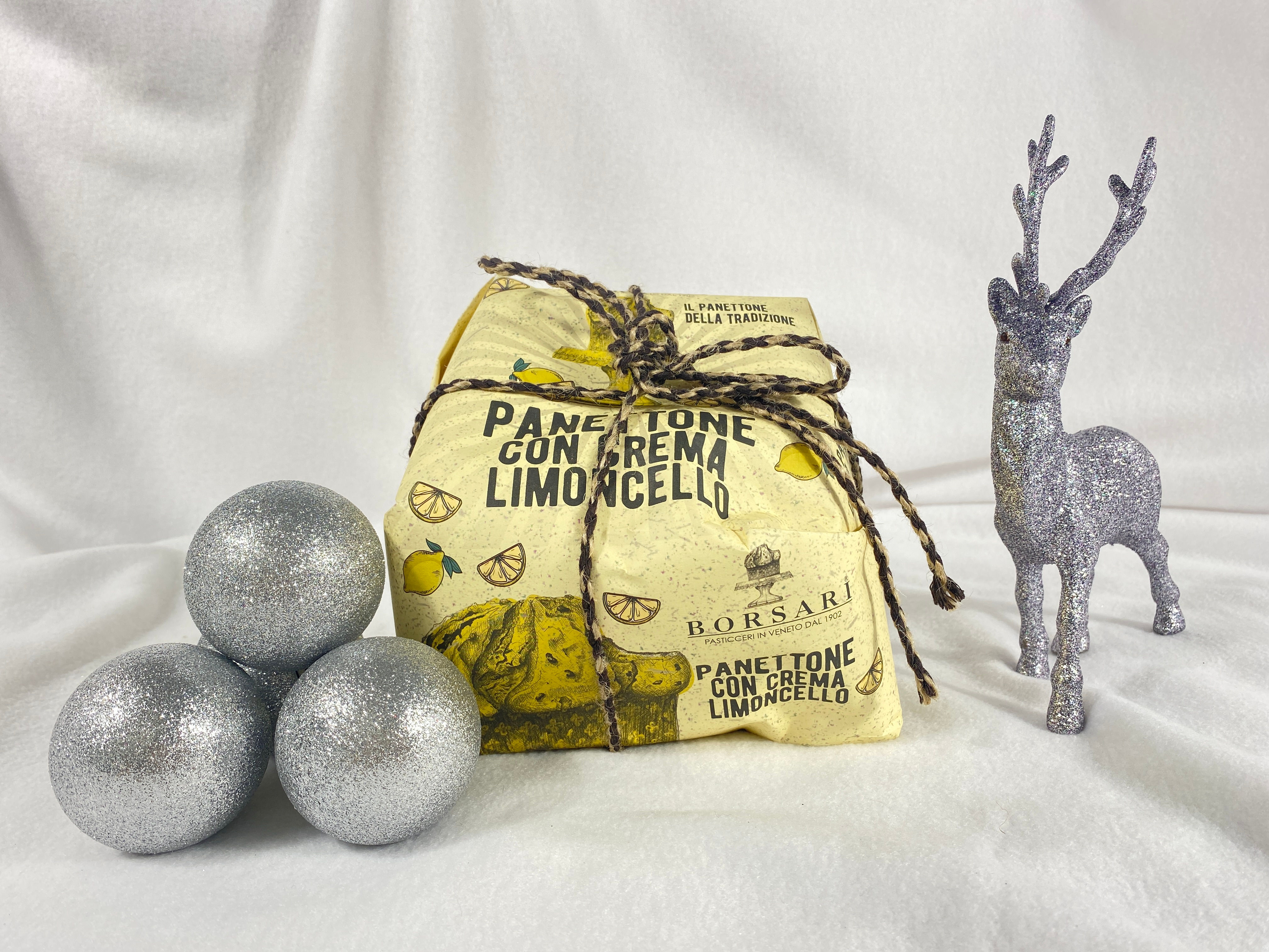 Luxury hand wrapped Limoncello panettone 500g