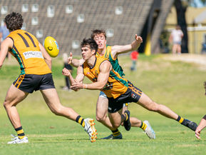 Action from the weekends Perth Footbal League