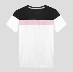 White T-shirt with Pink and Black T-shirt  