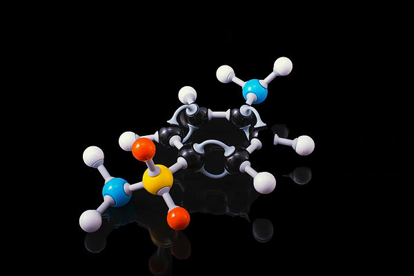 A molecule model with reflection on a da