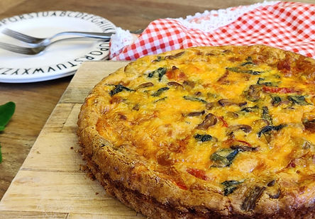 קיש פלפל, פטריות ותרד