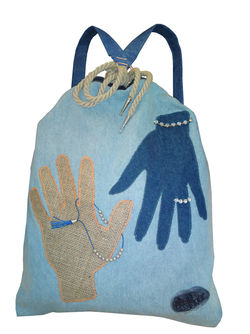 Sackbag Light SeaBlue Jean "Hands"