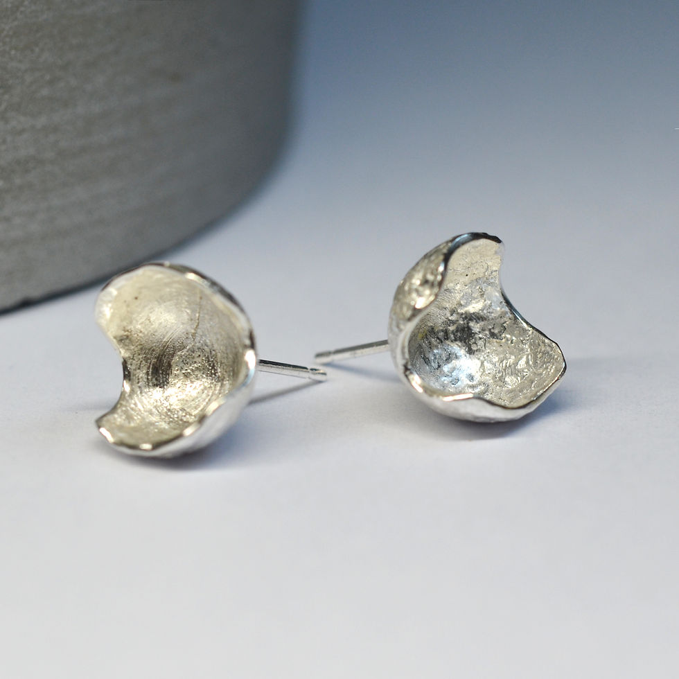 Thumbnail: Sterling silver domed studs
