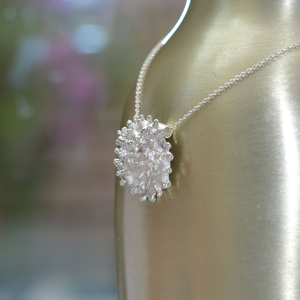Thumbnail: One Of A Kind Coral Reef Inspired Sterling Silver Necklace