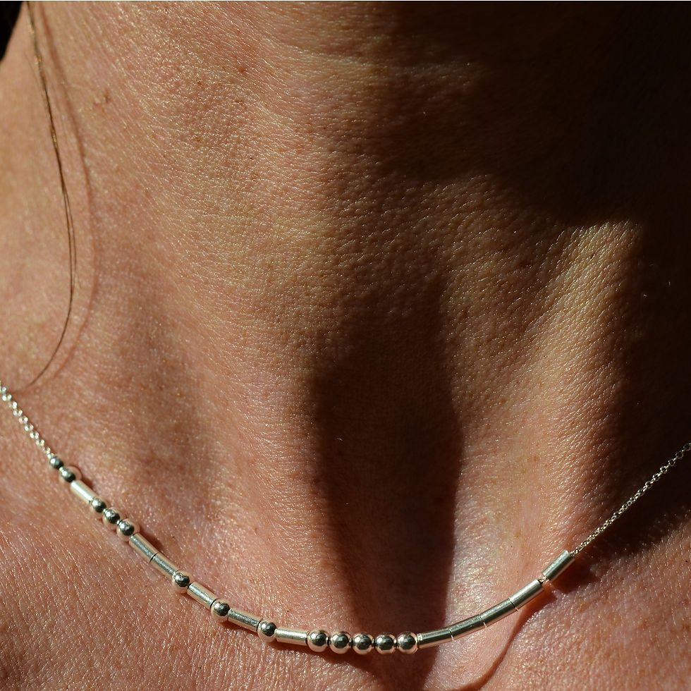 Thumbnail: 50th Birthday Personalised Morse Code Necklace Gift