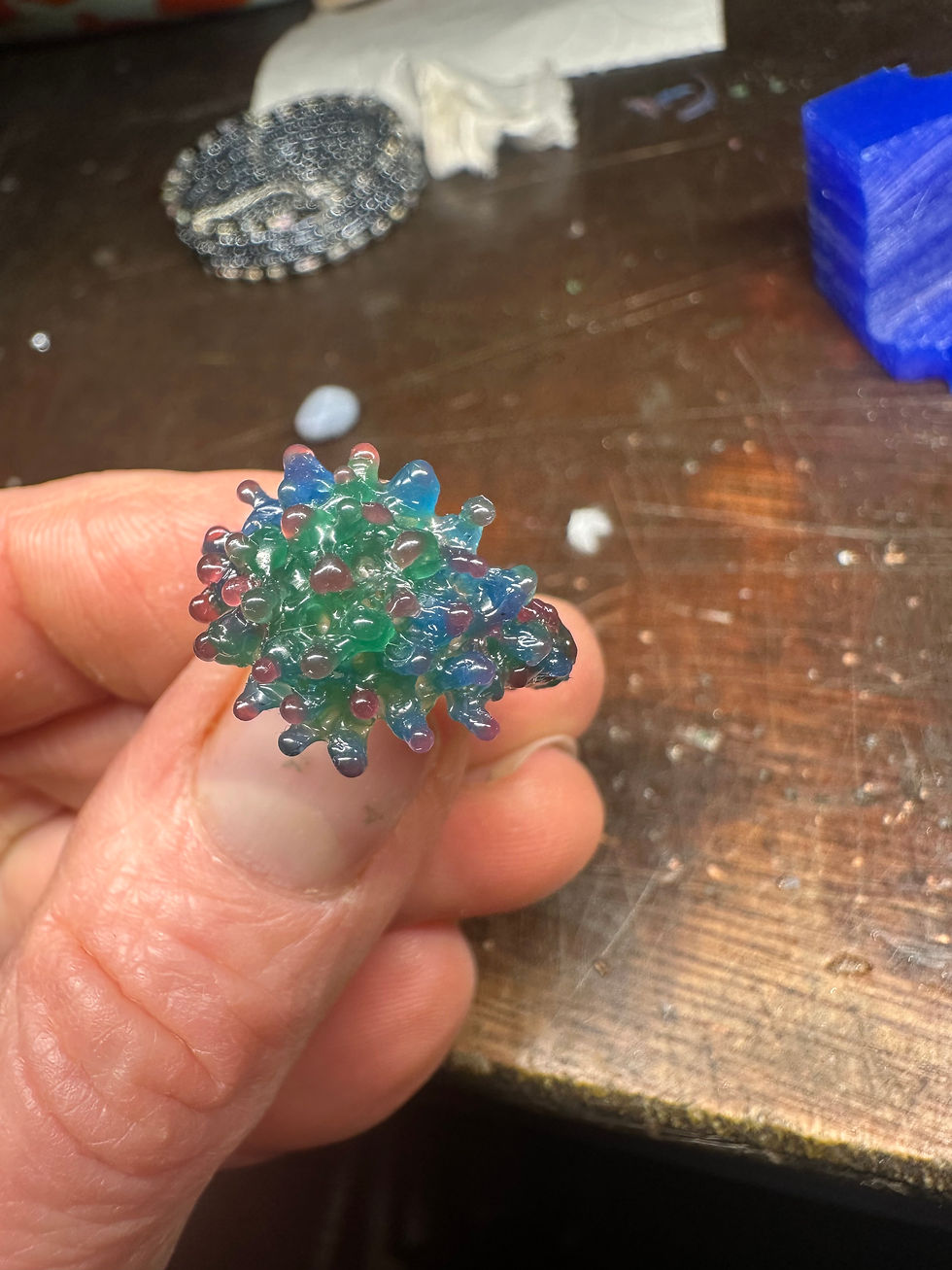 Thumbnail: One-off Statement Bobble ring in Sterling Silver in a size 'N'