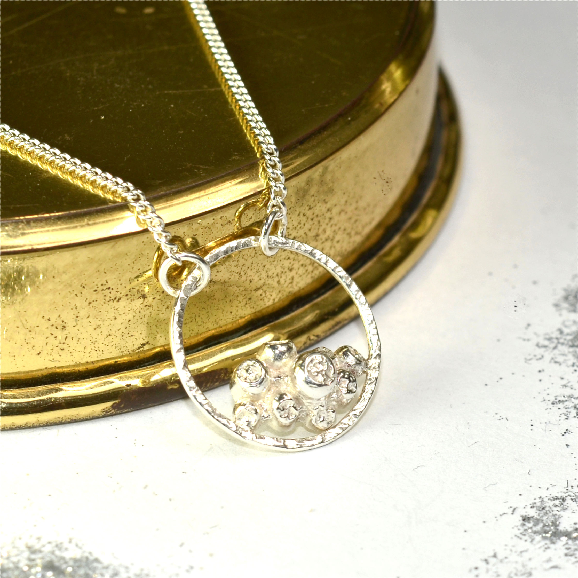 Handmade Coral Inspired Silver Necklace 