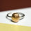 Thumbnail: Handmade Silver Pebble Stacking Rings - gold-plated 