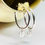 Thumbnail: Handmade Sterling Silver Heart Hoop Earrings 