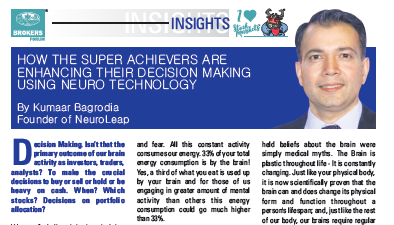 Kumaar Bagrodia, NeuroLeap writes for BSE Bombay Stock Exchange Brokers Forum magazine