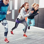 Athetic Women Sprinting