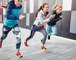 Athetic Women Sprinting