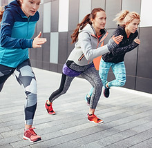 Athetic Women Sprinting