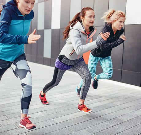Athetic Women Sprinting