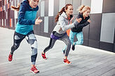 Athetic Women Sprinting