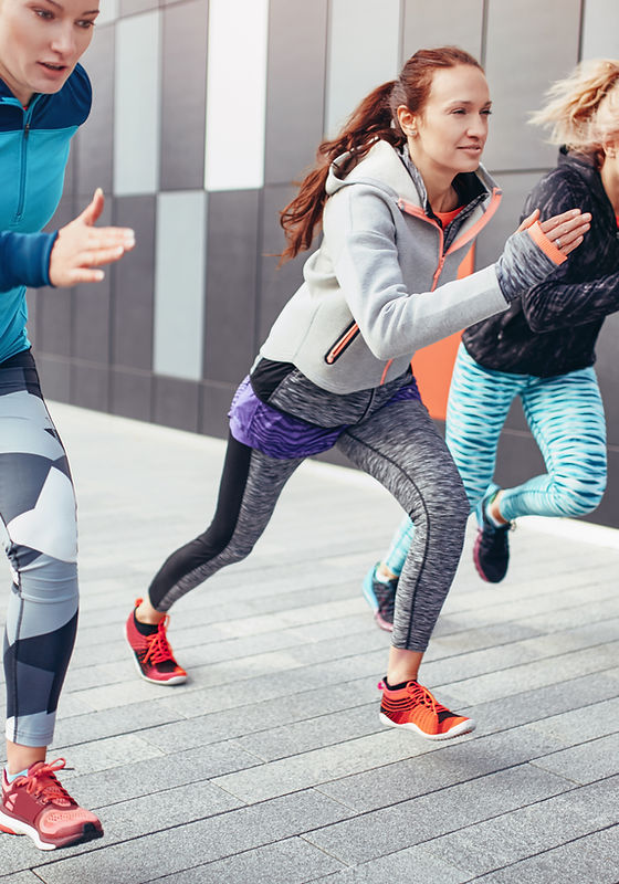 Athetic Women Sprinting