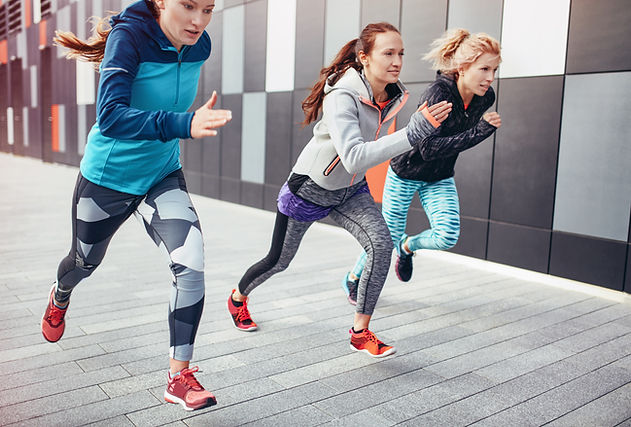 Athetic Women Sprinting