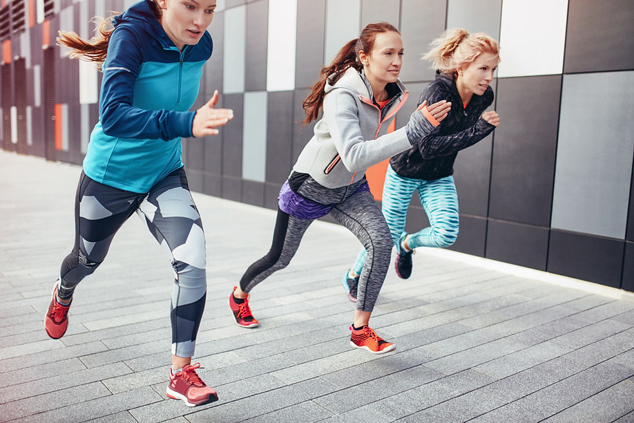 Athetic Women Sprinting