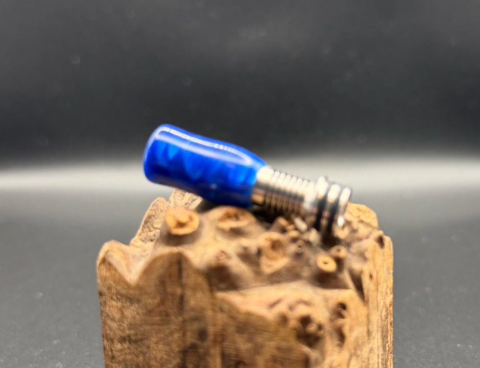 Miniatura: Dark blue juma, long, ribbed 510 (silver base)