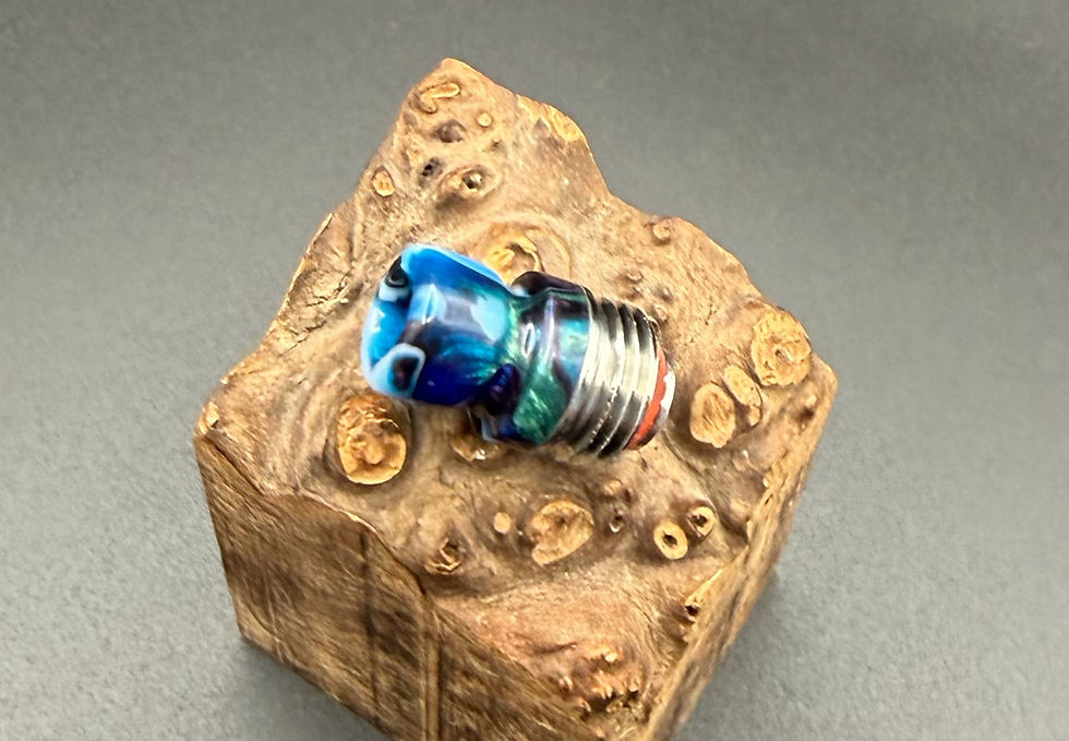 Thumbnail: Pearl blues, pearl green, light blue integrated tip. 