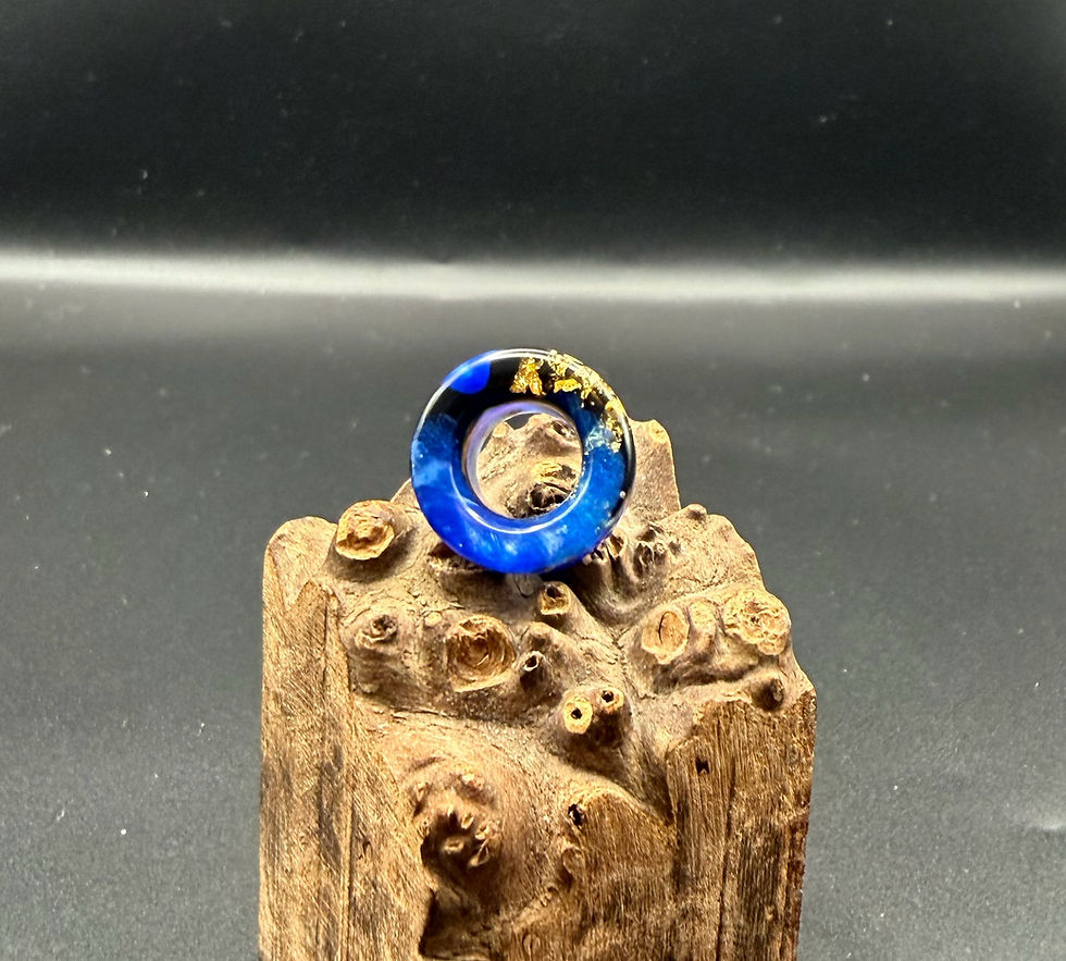 Thumbnail: Blues, black, gold leaf 810