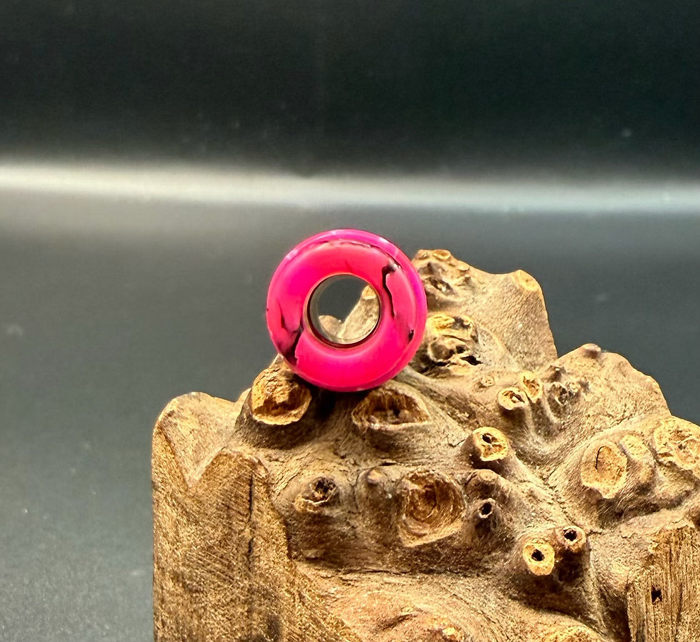 Miniature : Pinks, black, white swirl integrated tip