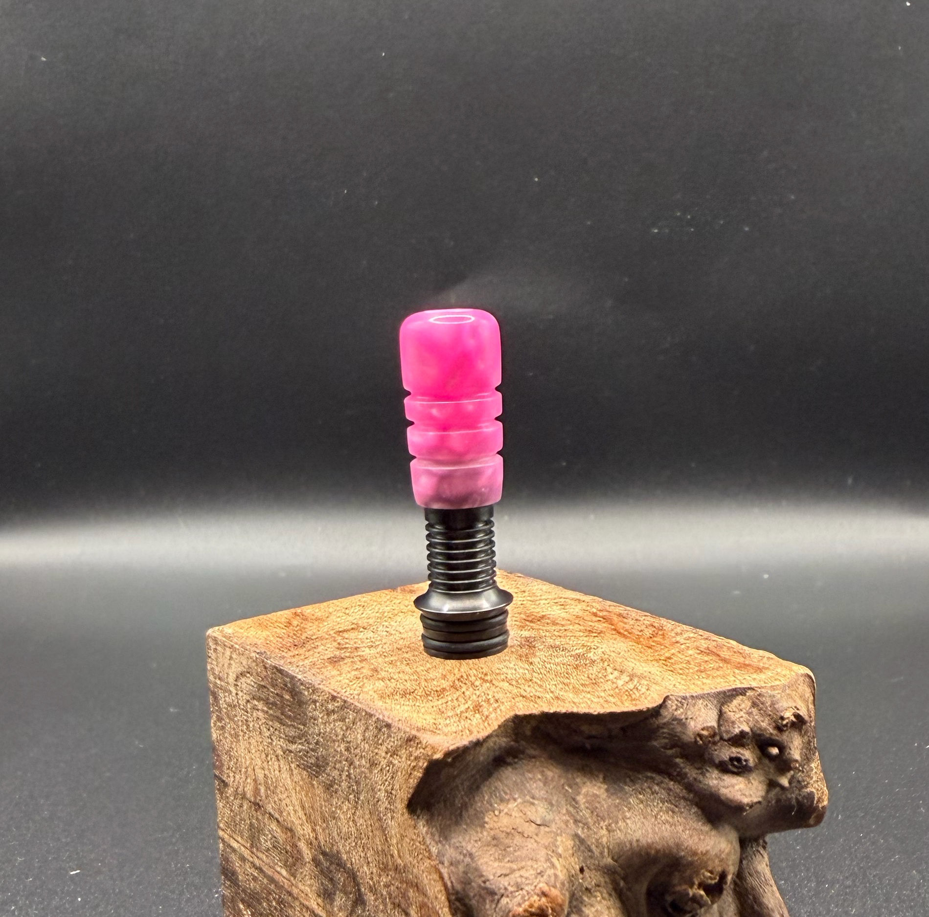 Pink juma long ribbed 510 tip (black shaft)