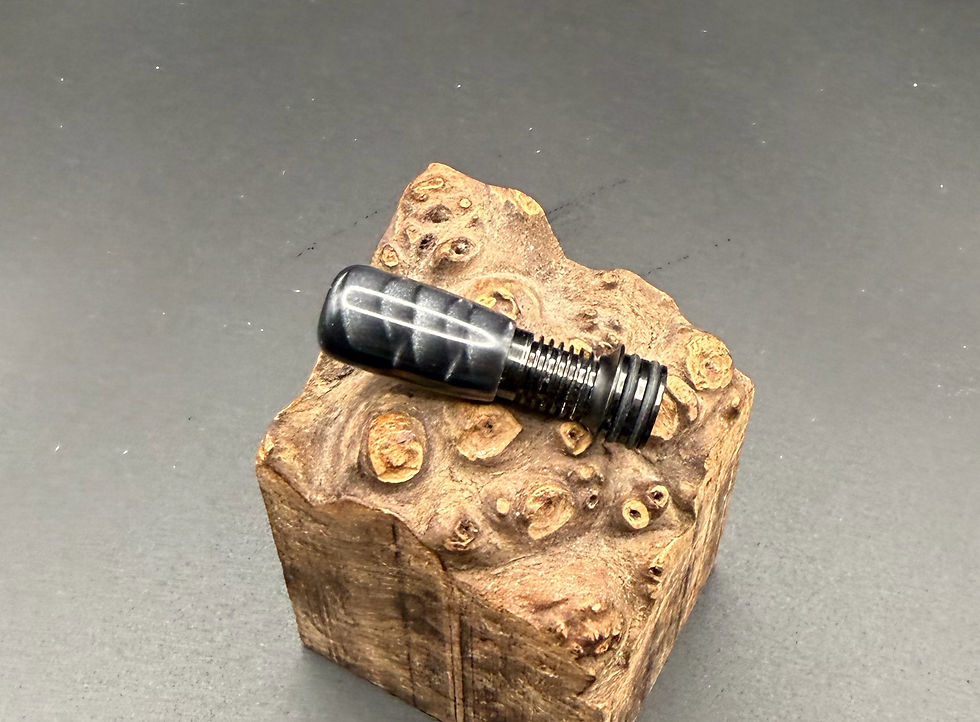 Miniatura: Black juma, long, ribbed 510 (black base)