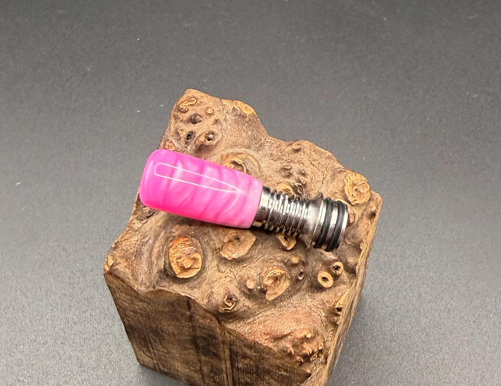 Miniatura: Pink juma long ribbed 510 tip (silver base).