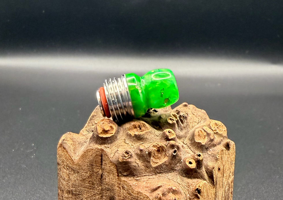 Miniatura: Pearl greens, gold leaf integrated tip. 