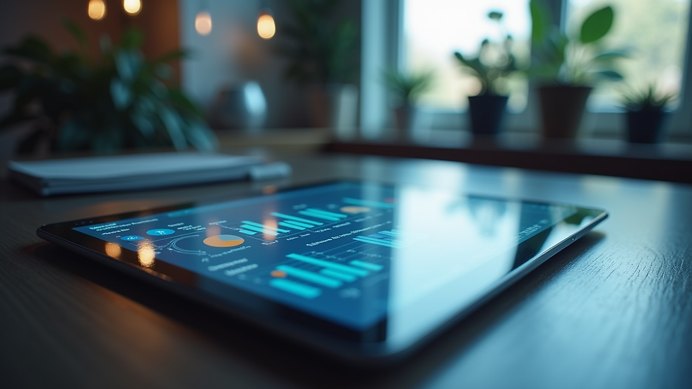 Close-up view of a tablet showing AI-driven learning analytics