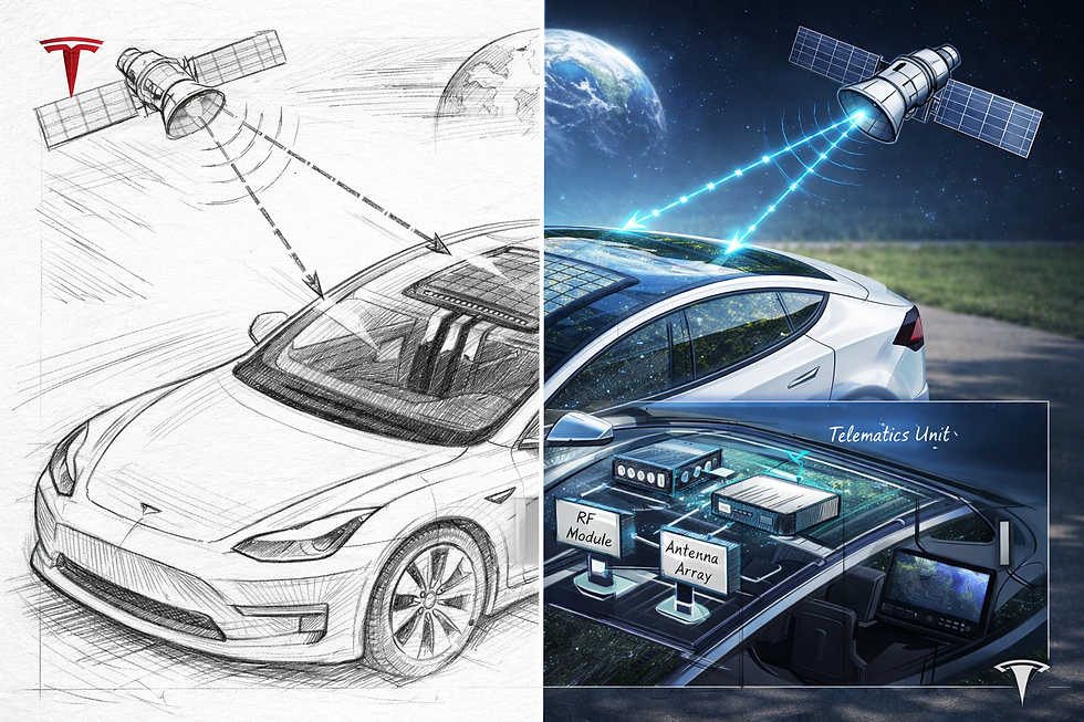 Tesla satellite connection