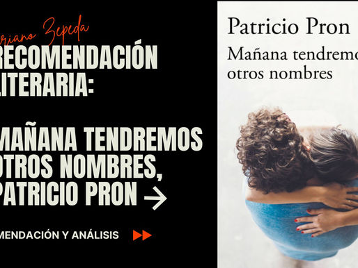 Recomendación Literaria: Mañana Tendremos Otros Nombres, Patricio Pron.