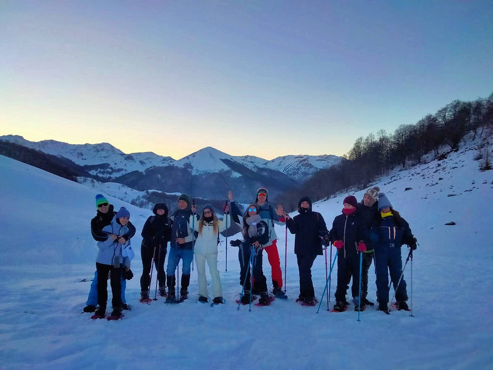 Ciaspolata pomeridiana con il primo tramonto del 2026