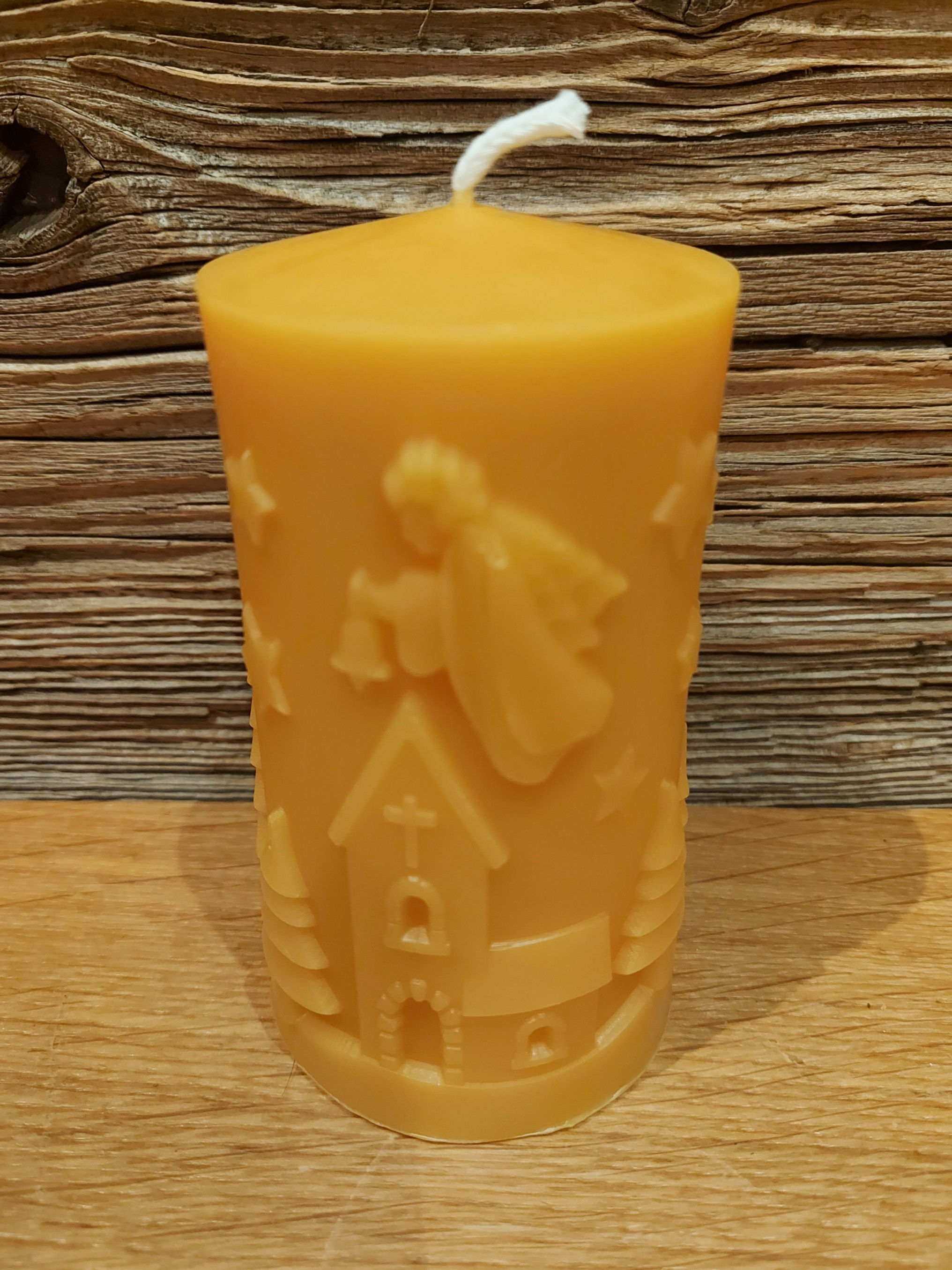 Weihnachtskerze 100% Bienenwachs