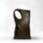 Infinity Body Bag dark brown leather tote by Odd Modd front view