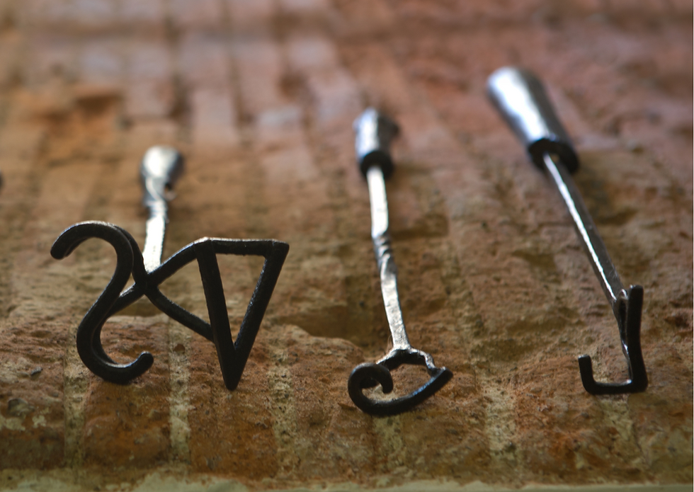 Cowhide branding irons