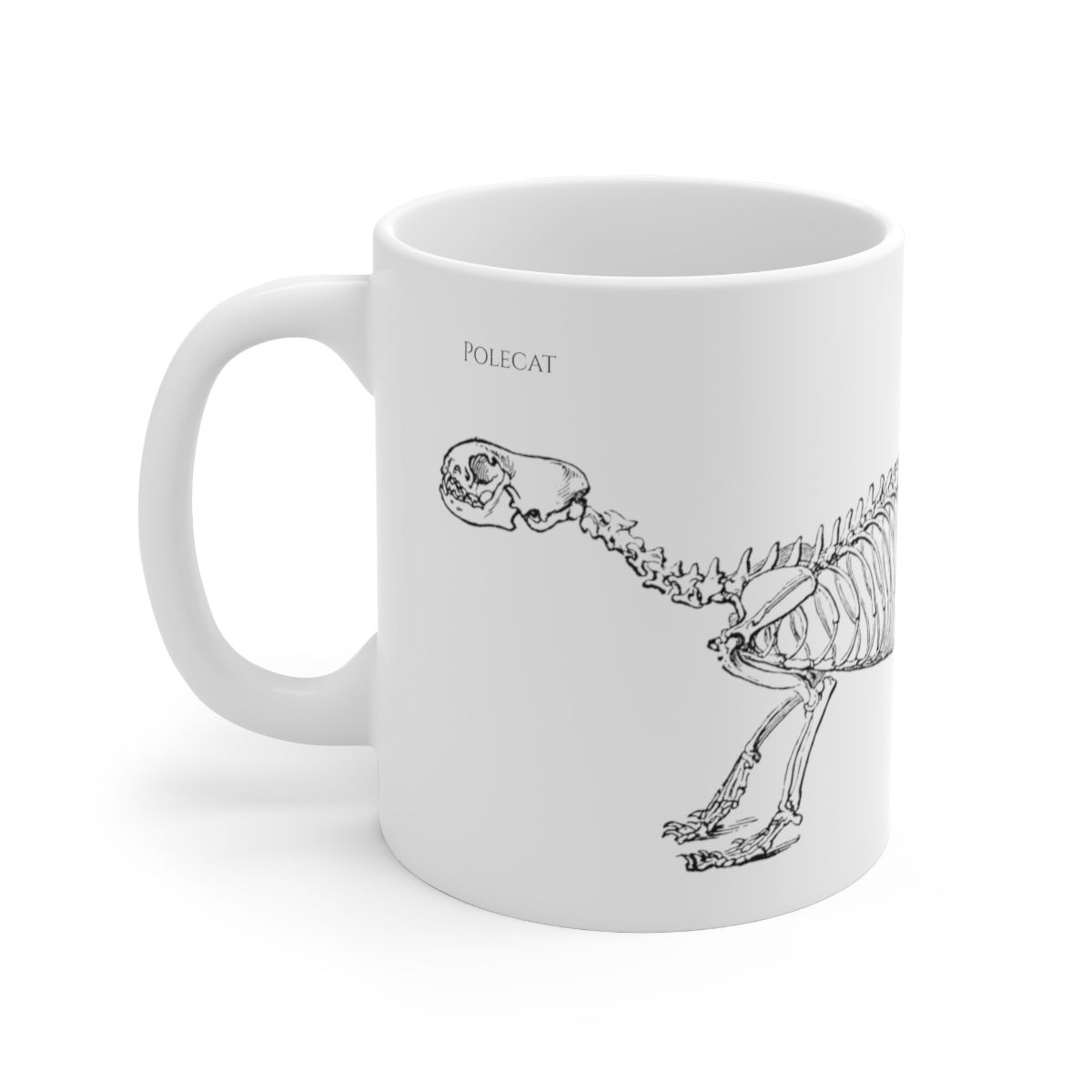 Polecat Skeleton Ceramic Mug 11oz