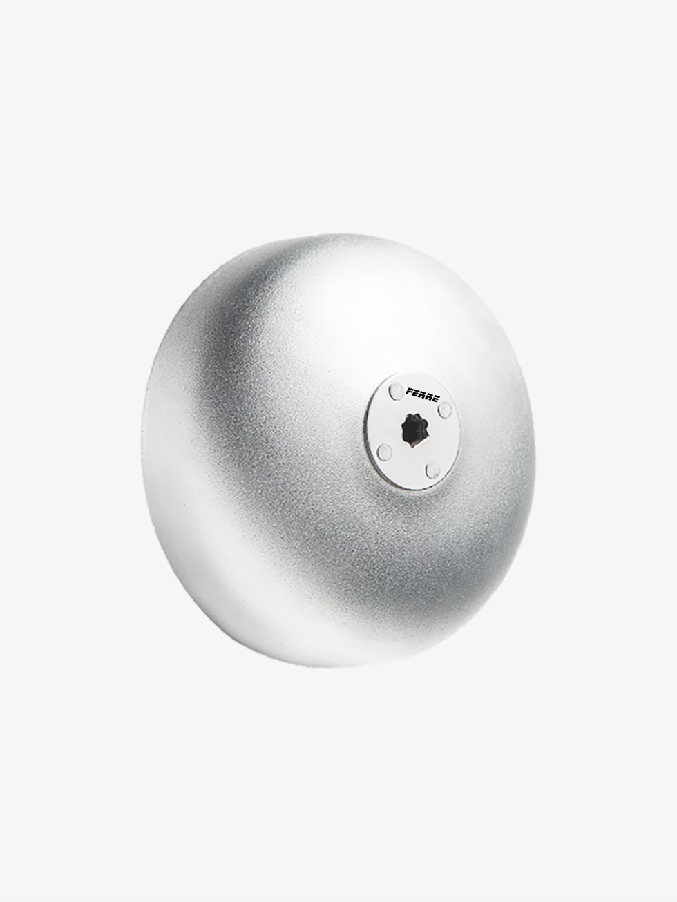 Ferre Epee Standard Guard matte silver exterior view with center mounting plate and Ferre logo
