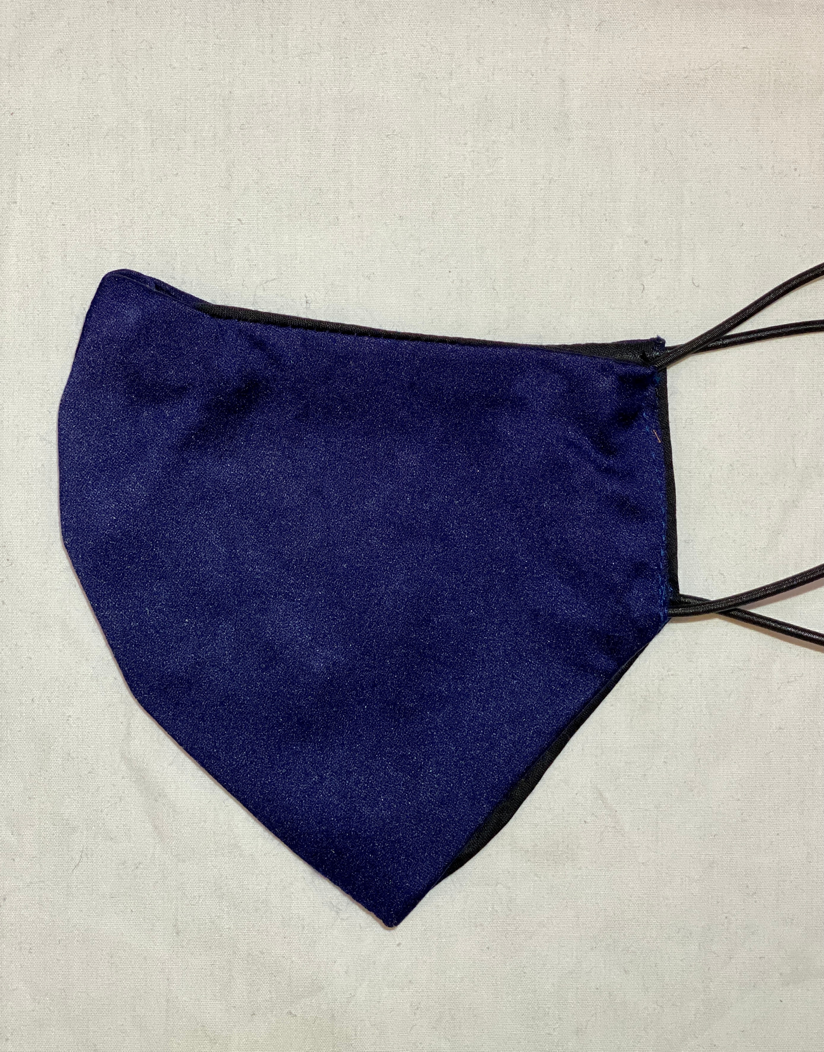 Navy Blue Silk Mask