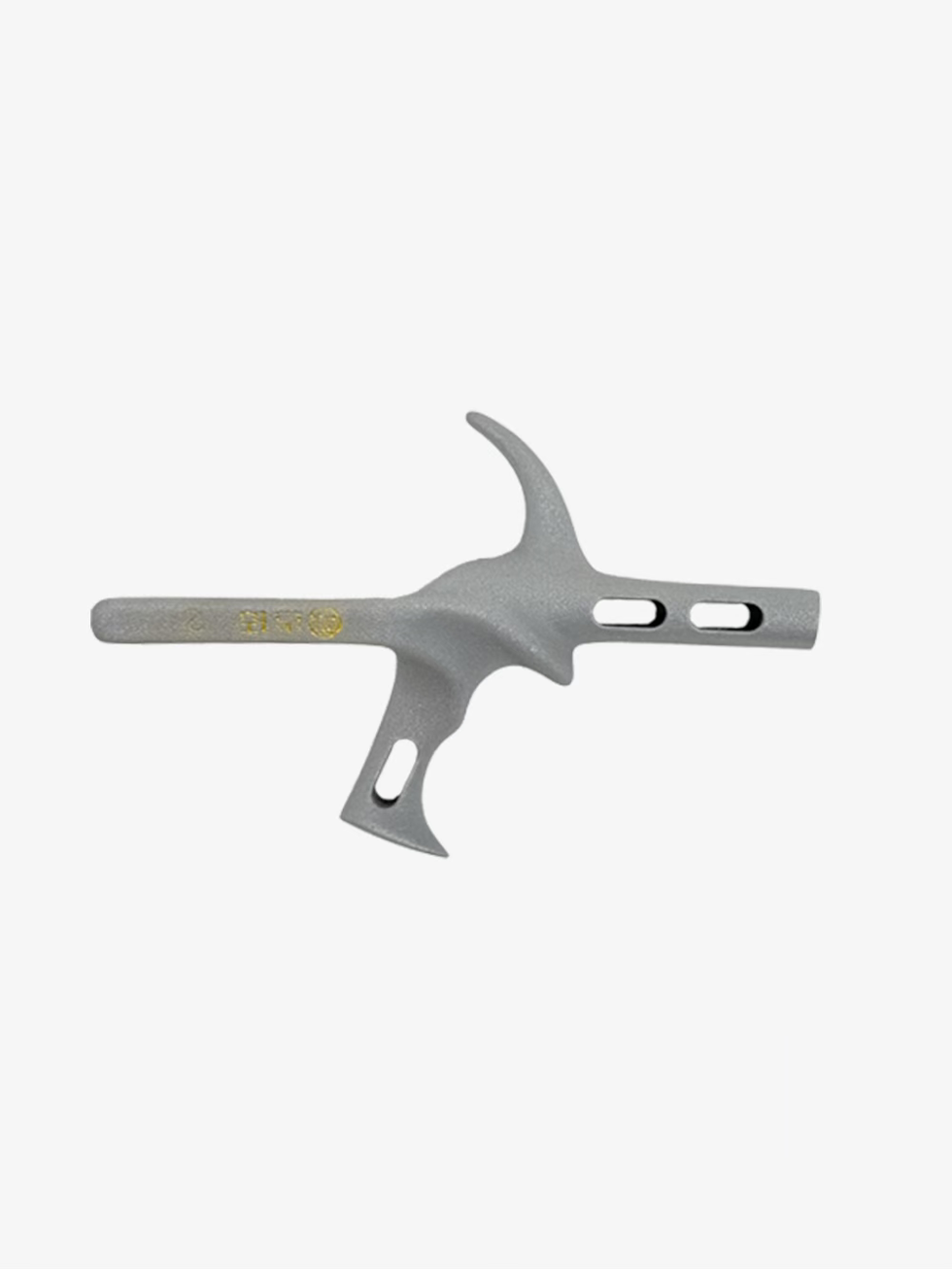 Ferre Vortex Titanium Grip silver titanium epee grip with gold side marking and ergonomic cutout design