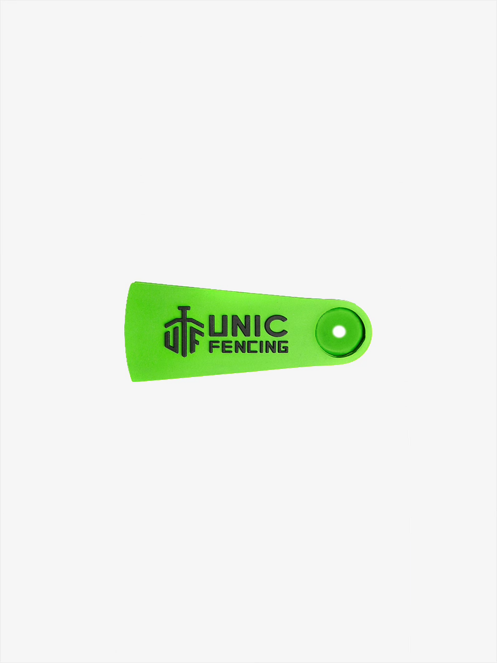Unic Sabre Guard Insulation Sleeve green rubber sabre guard sleeve with black Unic Fencing logo