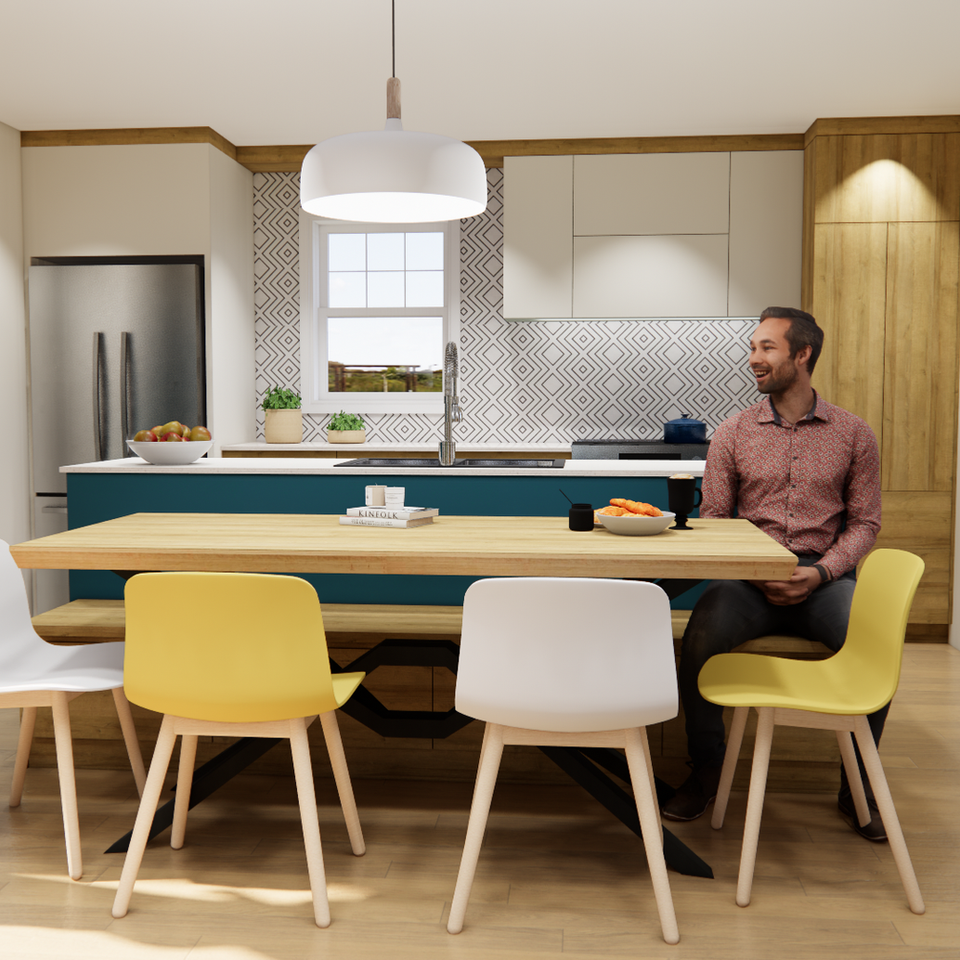 cuisine, famille, cuisine couleur