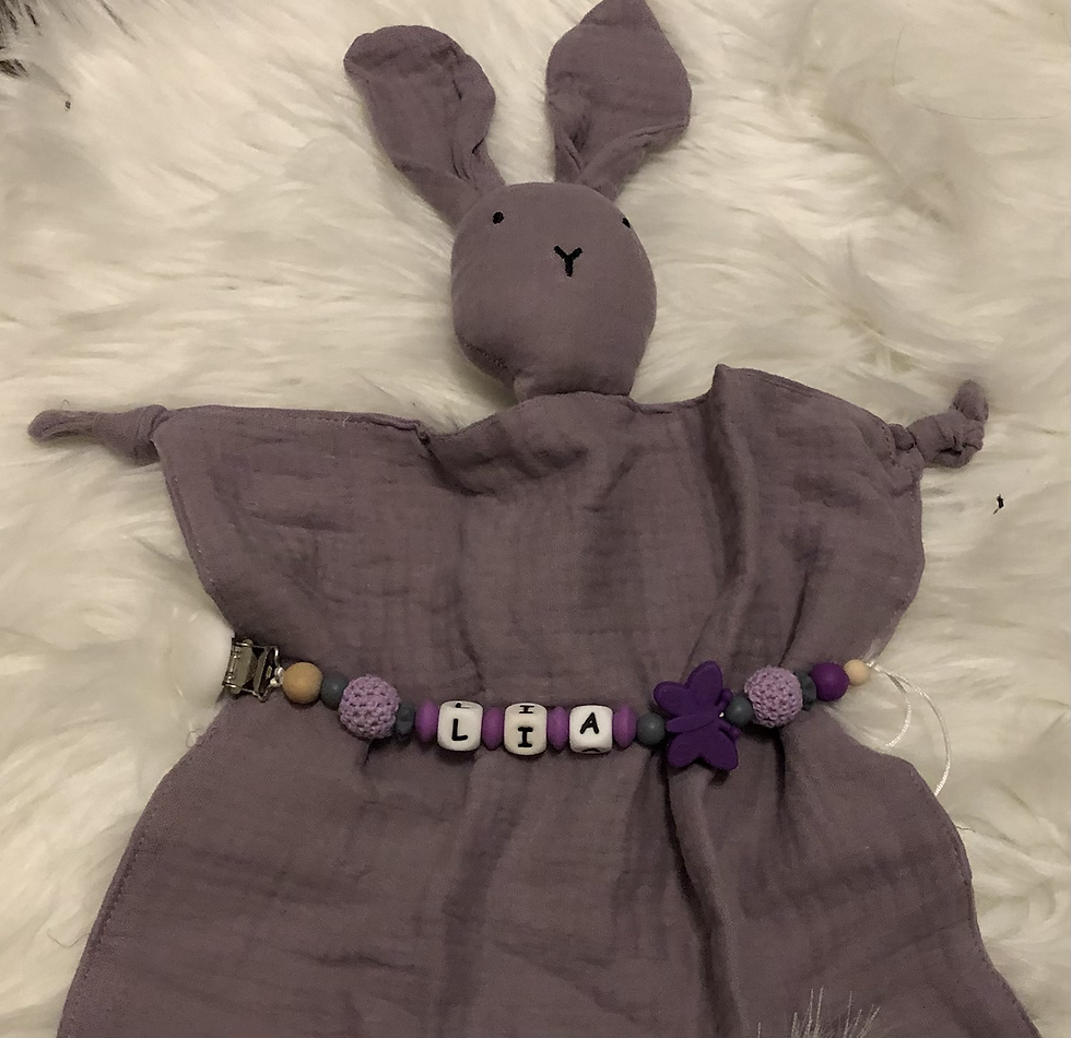 Miniaturbild: Baby-Geschenkset Kuscheltier/Nuggikette